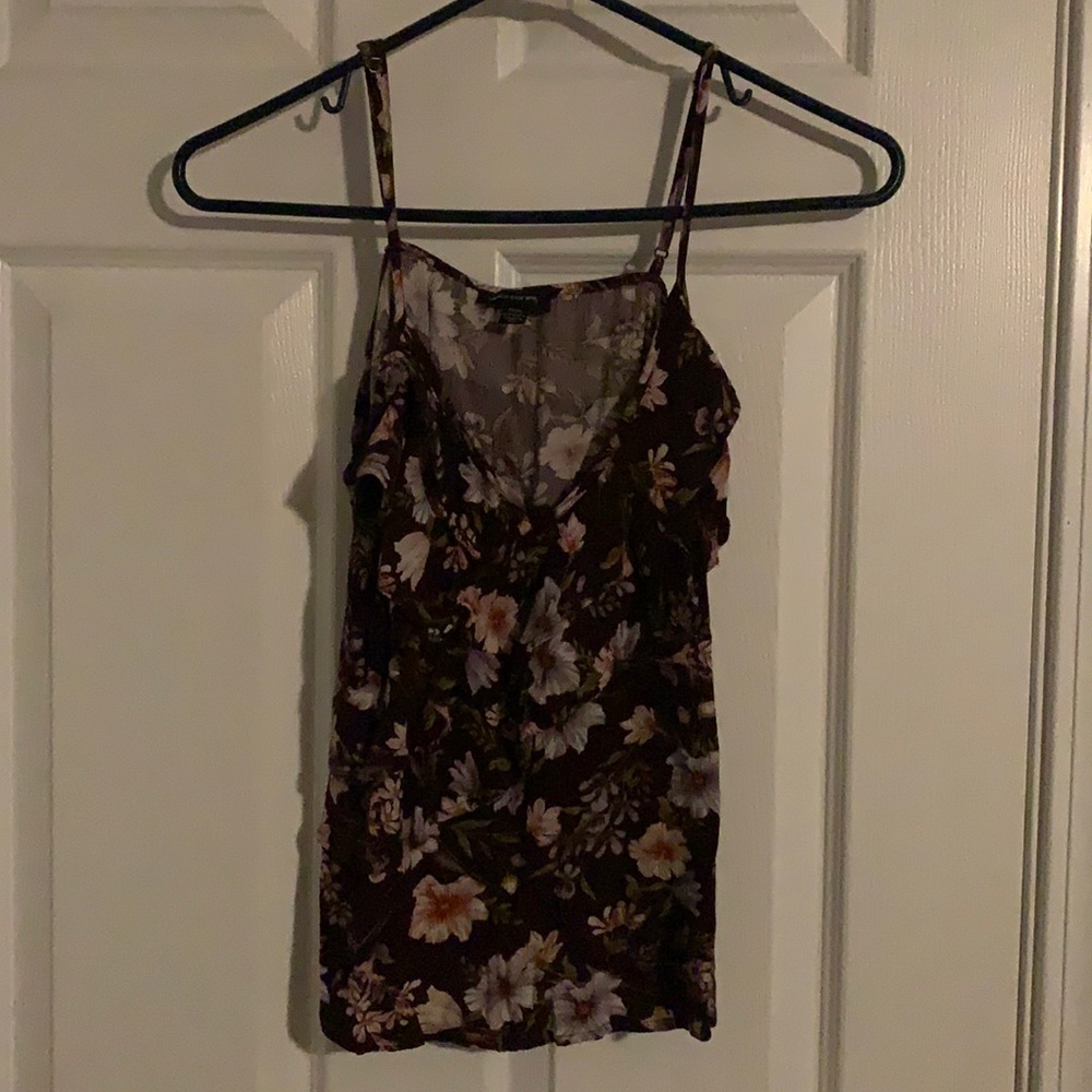 Floral spaghetti strap tank top